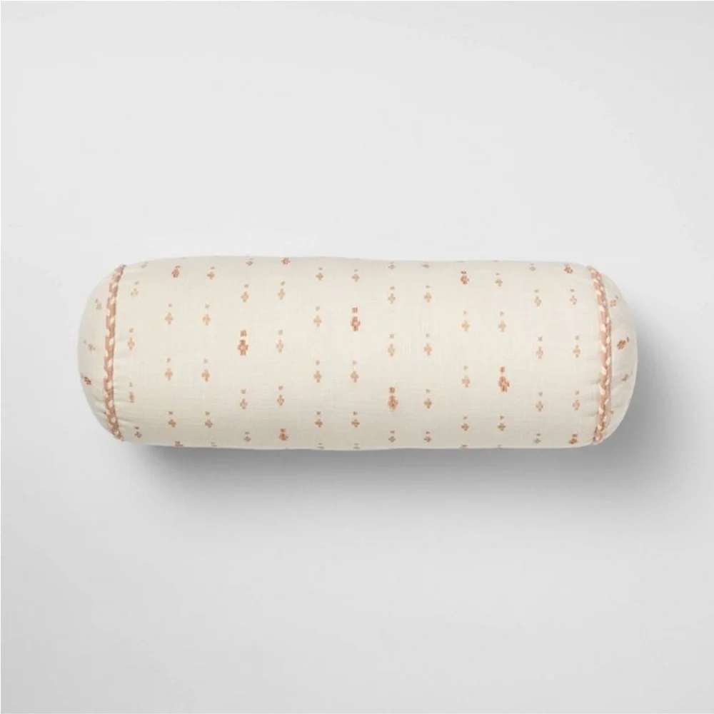 Bolster Geo Pattern Cream and Peach - Threshold™ designed with Studio McGee